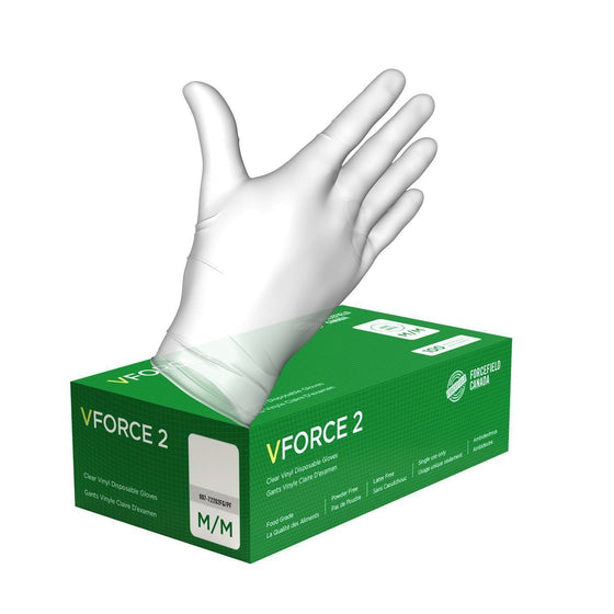 Forcefield VForce 2 vinyl disposable gloves